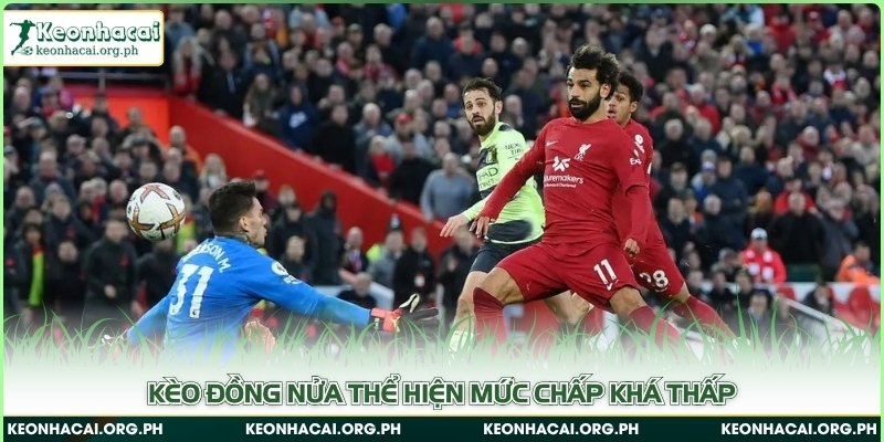 Kèo đồng nửa thể hiện mức chấp khá thấp